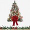 Haute Decor 28 Inch Flocked Pre-lit Christmas Wall Tree and Front Door Decor with 50 Soft White LED Lights and Built-in Timer
